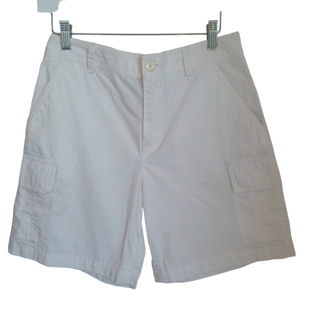 Lauren Ralph Lauren Shorts‎ White Cotton Cargo Pockets Bermuda Womens 4 Petite